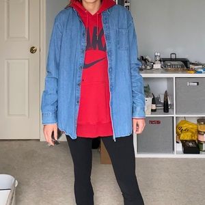 Men’s vintage denim button up